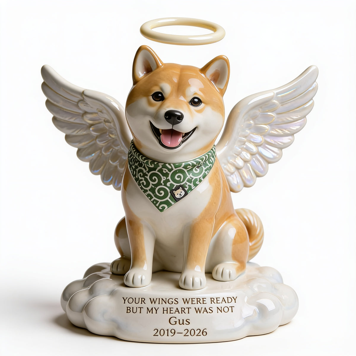 Plaque Acrylique Personnalisée en Mémoire d'un Chien Shiba Inu Ange