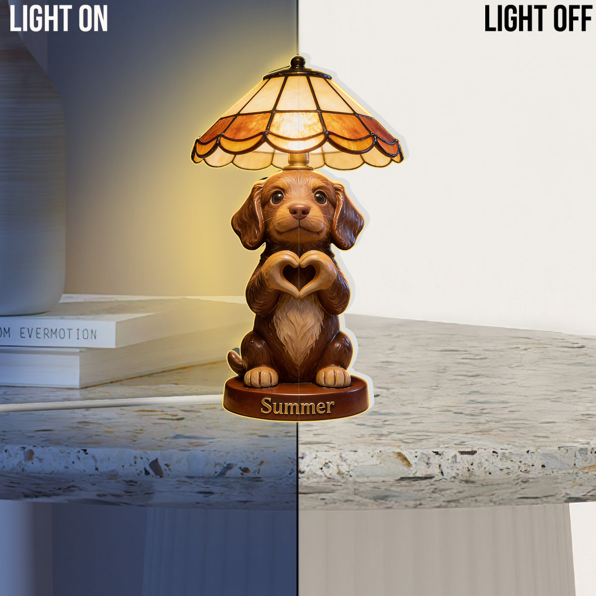 Personalized Golden Retriever LED Night Light Pet Lover Home Decor Gift