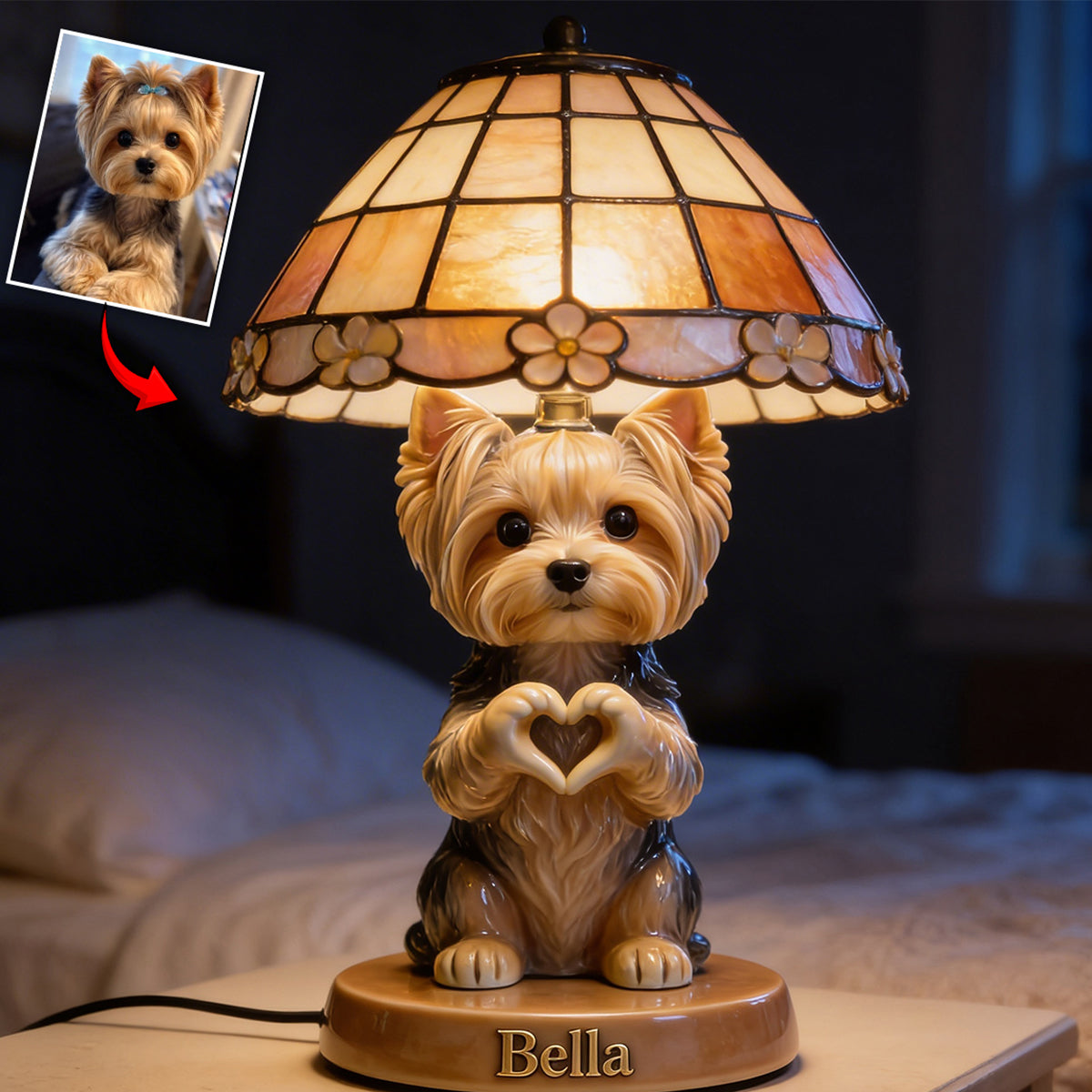 Personalized Golden Retriever LED Night Light Pet Lover Home Decor Gift