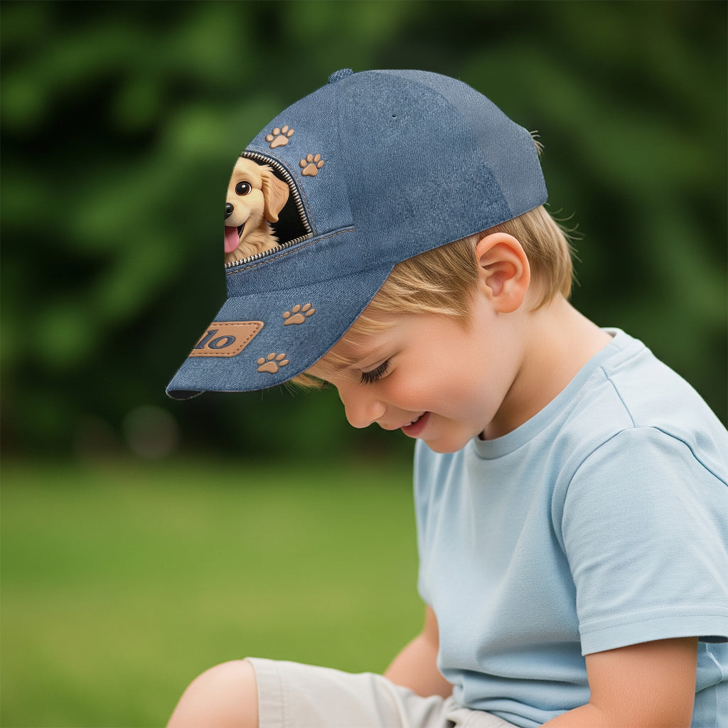 Custom Photo Fluffy Shih Tzu Classic Cap Dog Lover Gift