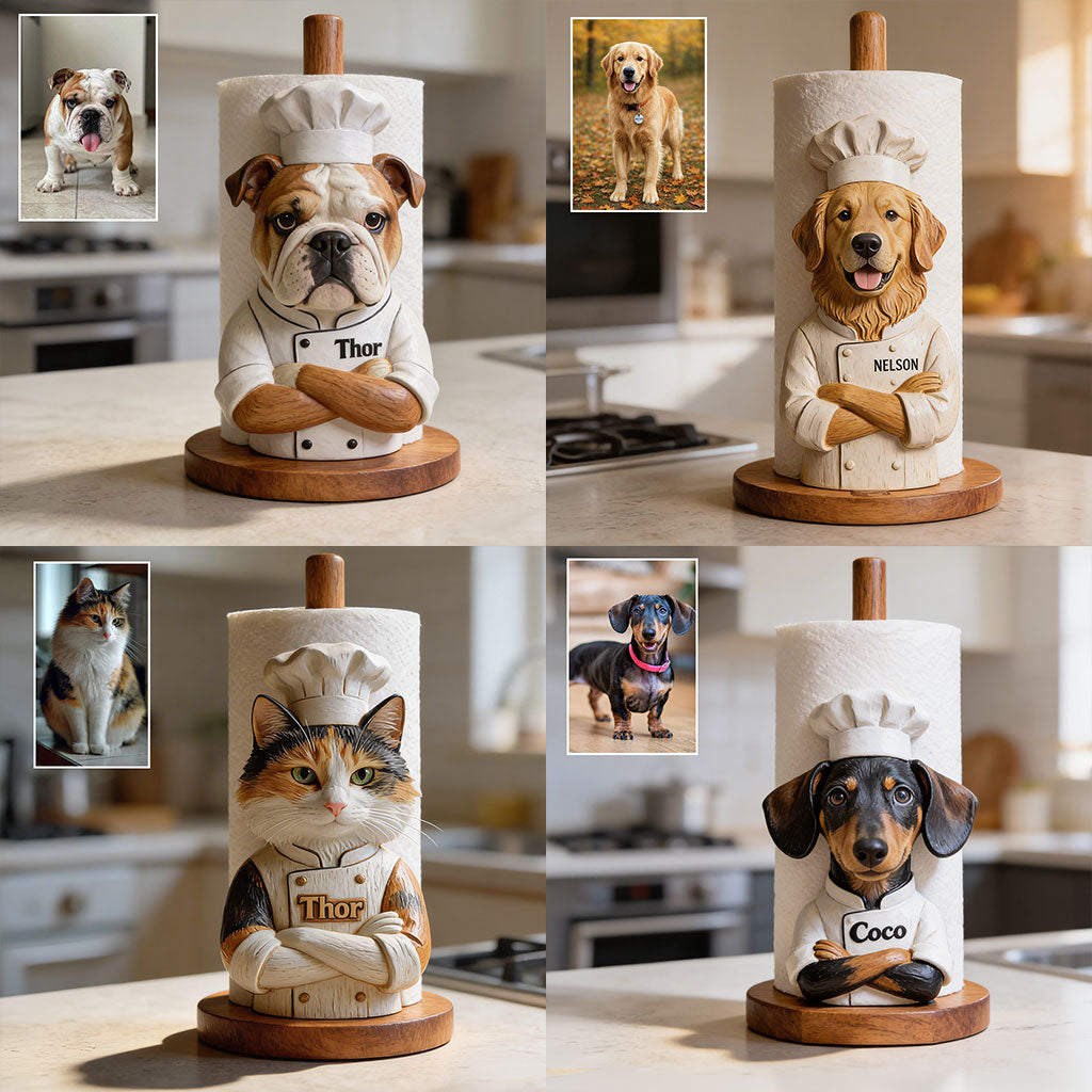 Support de Serviettes en Papier Personnalisé Shih Tzu Chef