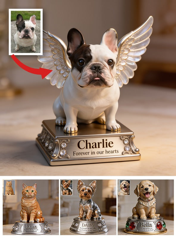 Personalized English Bulldog Angel Custom Shaped Acrylic Plaque Pet Memorial Gift