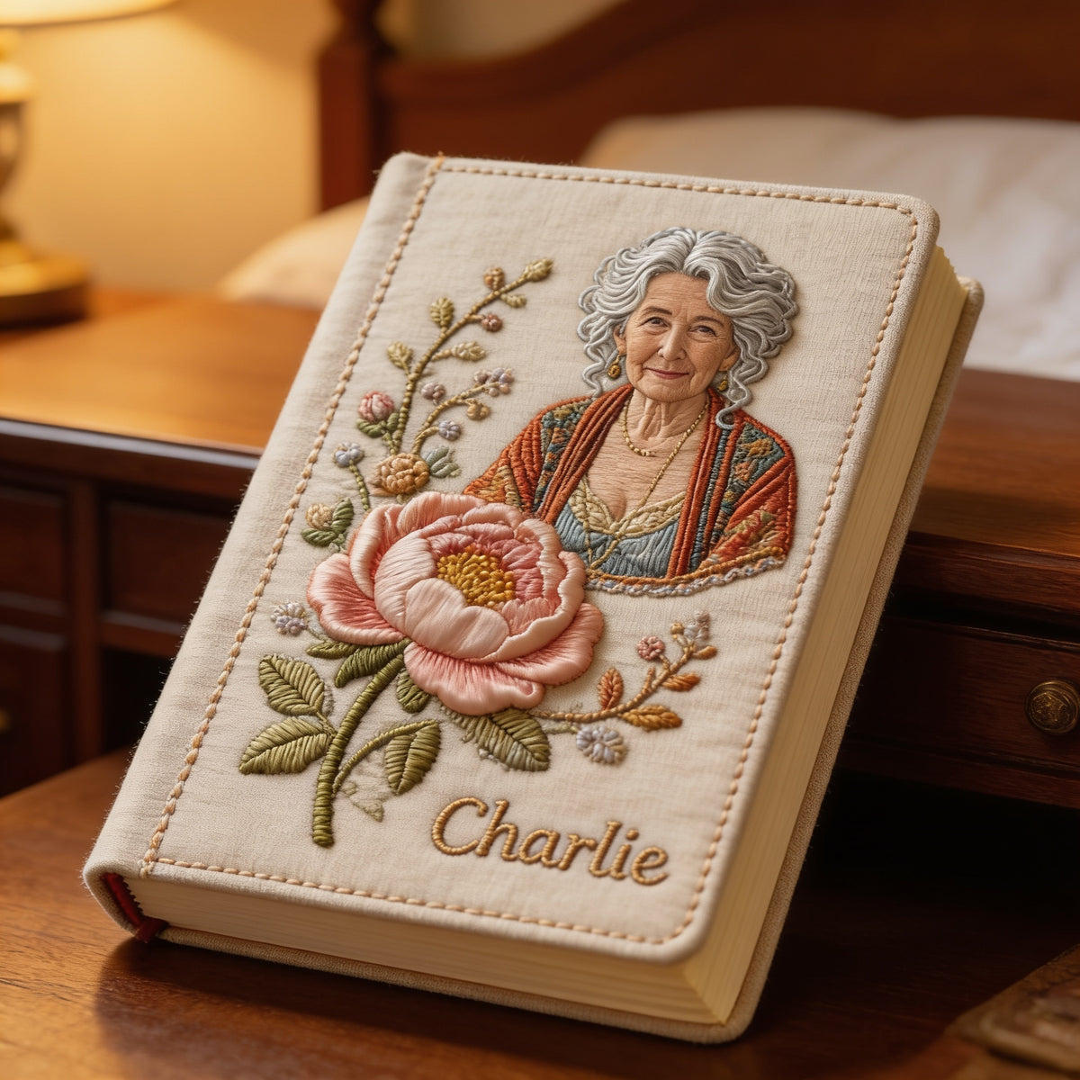 Personalized Birth Month Flower Leather Journal Custom Name Gift For Latina Mom