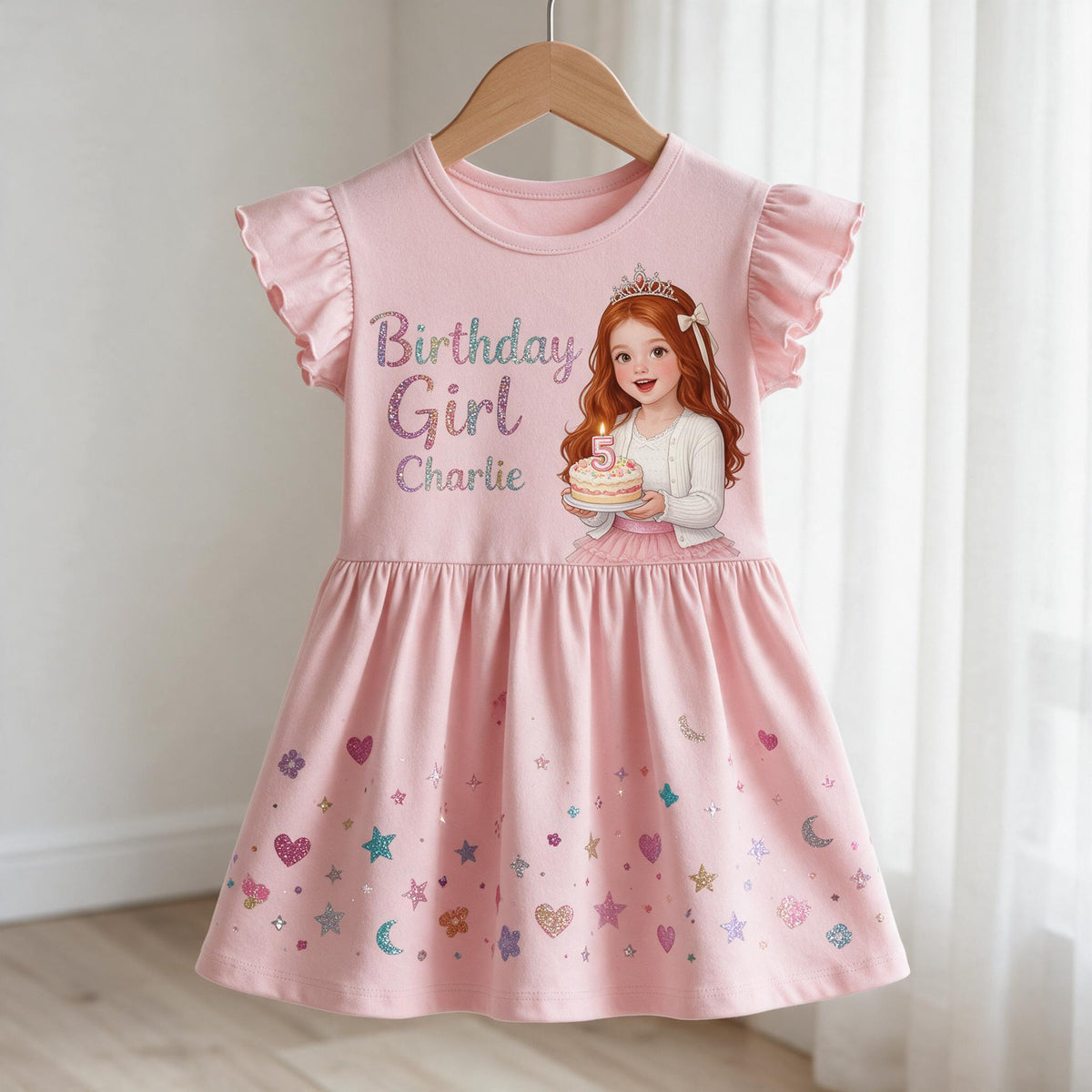 Robe à Volants Personnalisée pour Anniversaire Petite Latina, Cadeau Enfant Sur Mesure