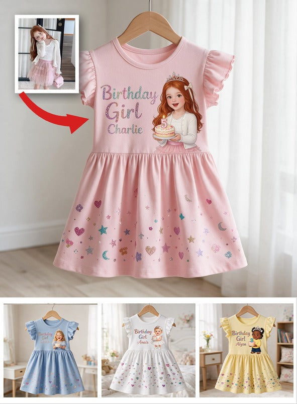Robe à Volants Personnalisée pour Anniversaire Petite Latina, Cadeau Enfant Sur Mesure