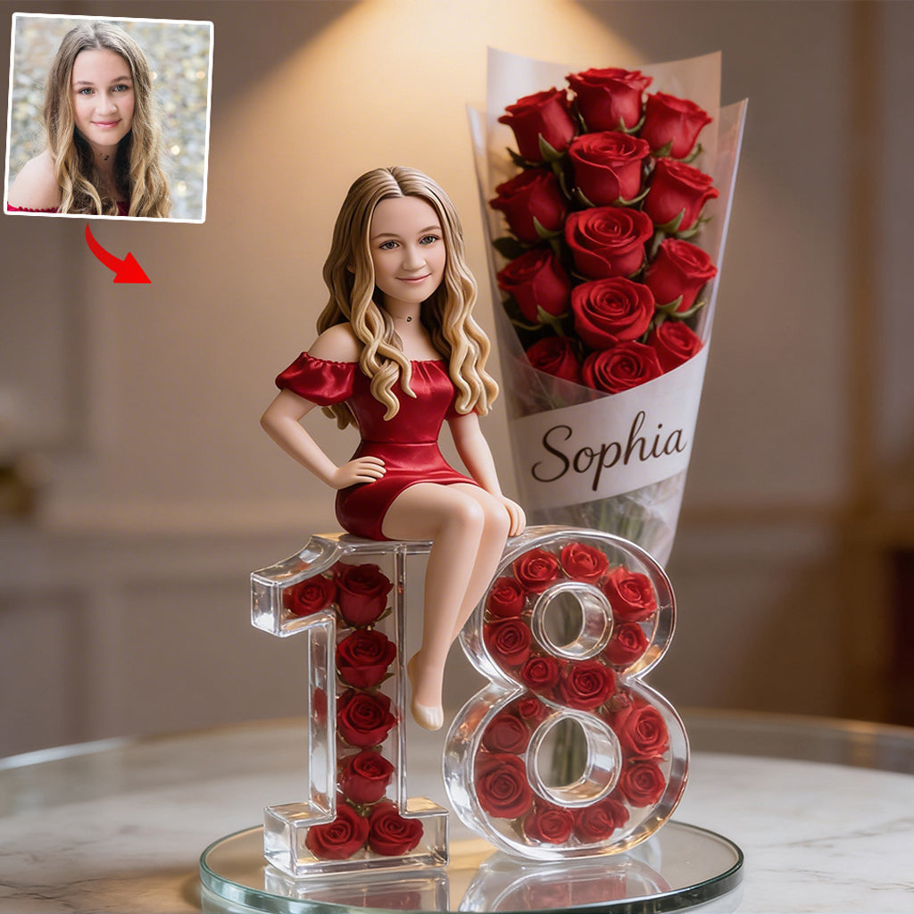 Personalized Birthday Latina Little Boy Flower Bouquet Number Custom Acrylic Plaque Son Grandson Gift