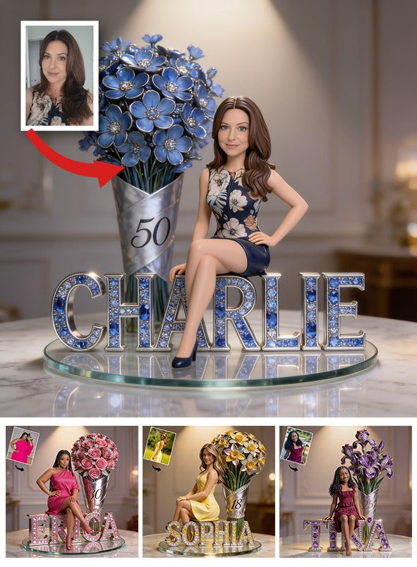 Custom Photo 50th Birthday Senior Woman Custom Shaped Acrylic Plaque Mom Gift