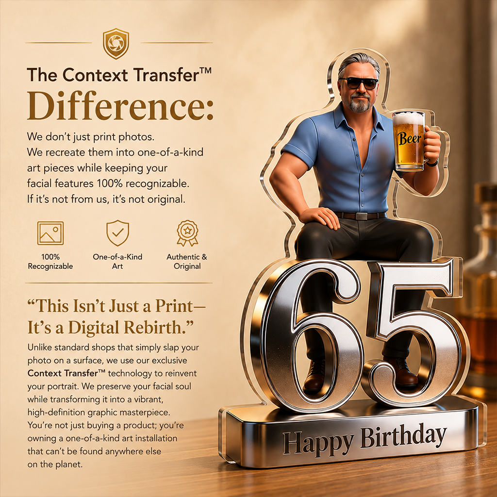 Personalized Birthday Senior Black Man 50th Acrylic Plaque Gift for Dad Husband Grandpa