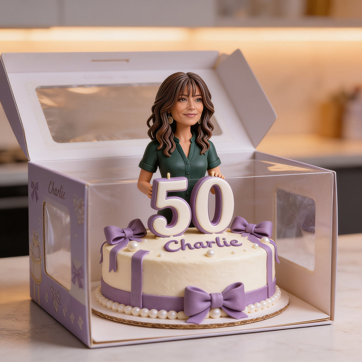 Personalized 50th Birthday Senior Latina Woman Custom Shaped Acrylic Plaque