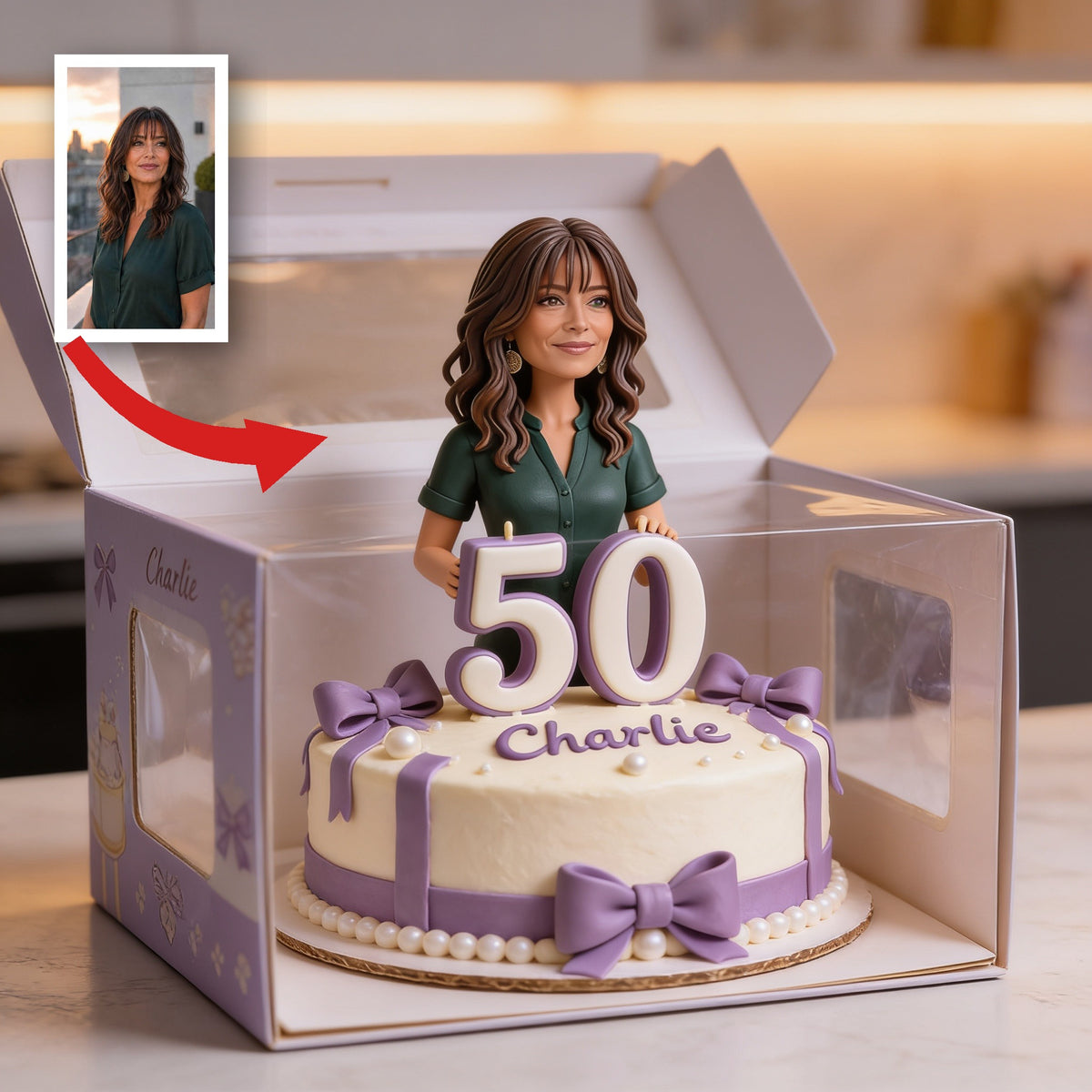 Personalized 50th Birthday Senior Latina Woman Custom Shaped Acrylic Plaque