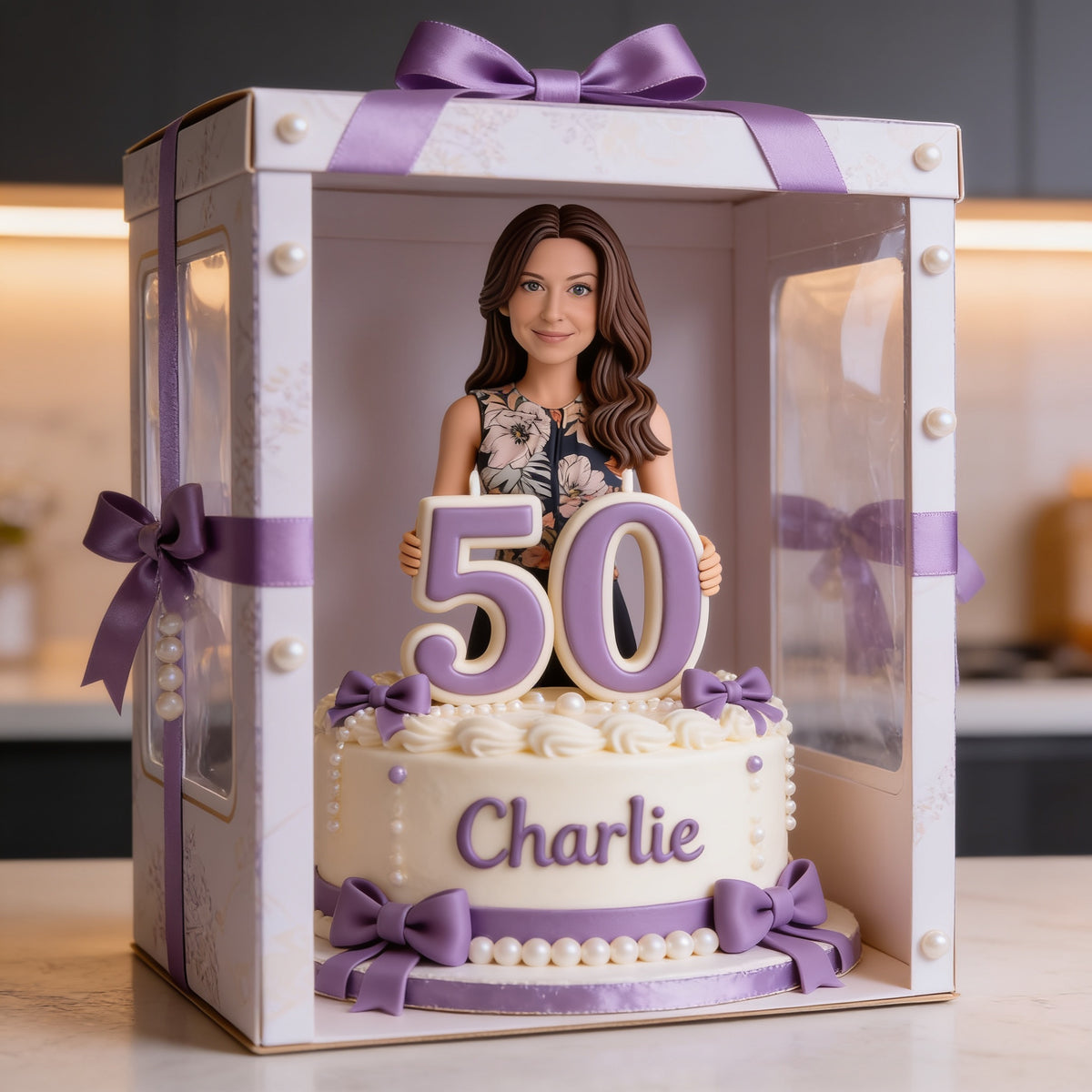 Personalized 50th Birthday Senior Woman Custom Shaped Acrylic Plaque Gift