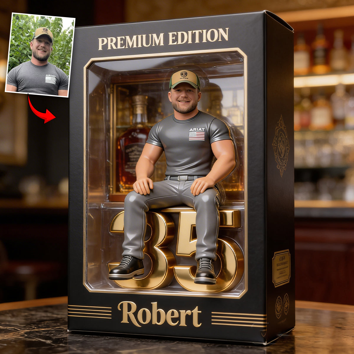 Personalized 50th Birthday Senior Latino Man Custom Shaped Acrylic Plaque Gift