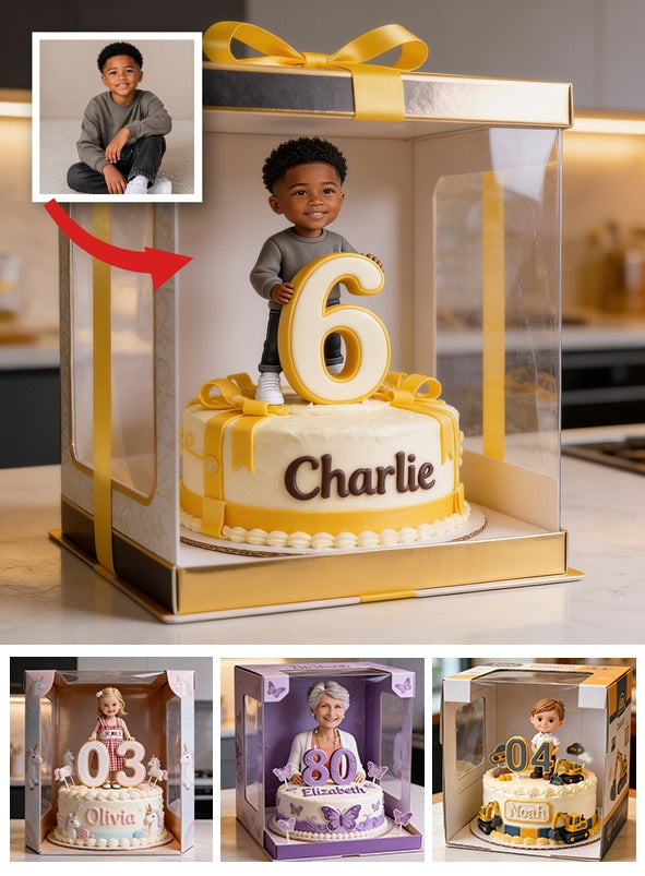 Personalized Birthday Black Little Boy Custom Shaped Acrylic Plaque, Gift for Son Grandson Nephew