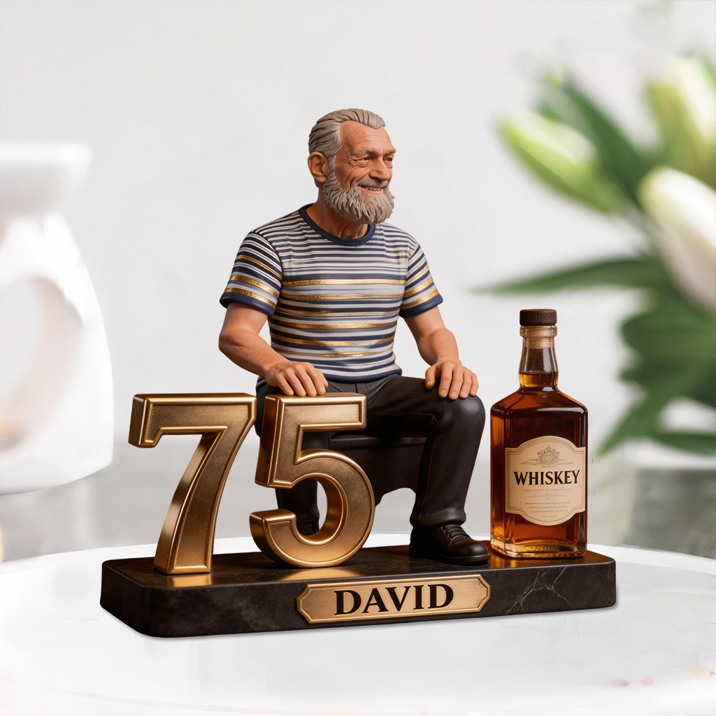 Personalized 50th Birthday Older Black Man Custom Shaped Acrylic Plaque Gift for Him