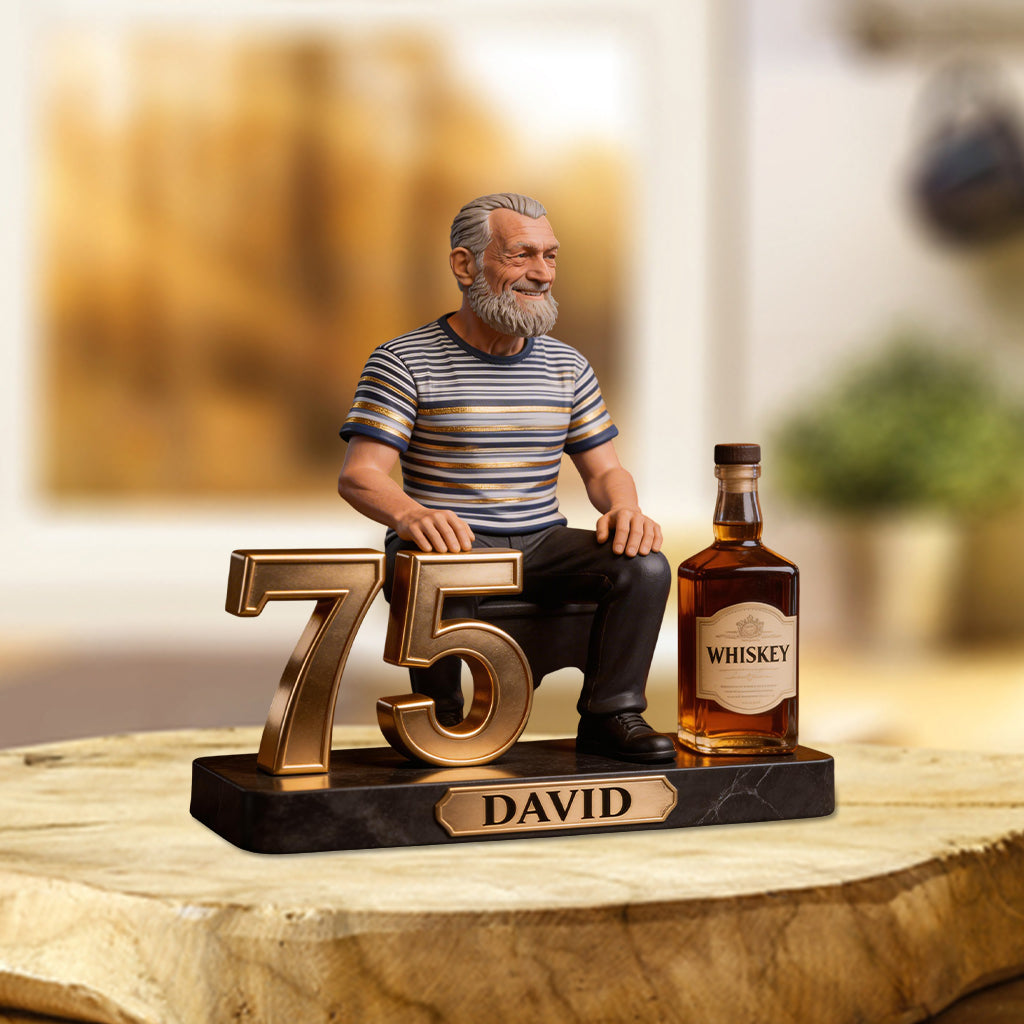 Personalized 21st Birthday Black Man Custom Shaped Acrylic Plaque Gift for Him