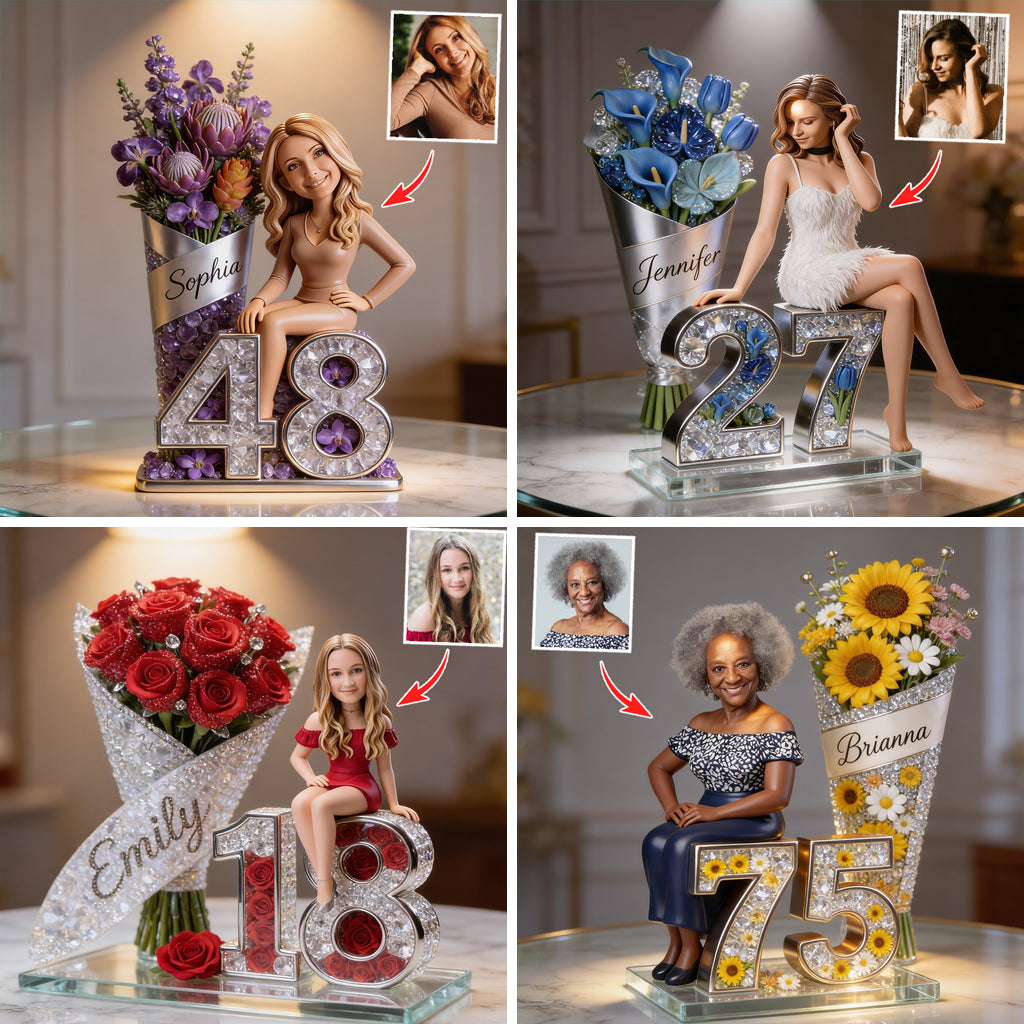 Custom Photo 21st Birthday Black Woman Custom Shaped Acrylic Plaque Gift