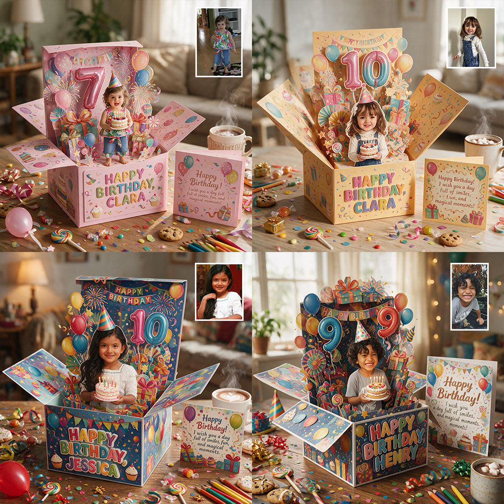 Personalized 50th Birthday Older Latina Man Pop Up Box Card Gift For Dad Grandpa Husband