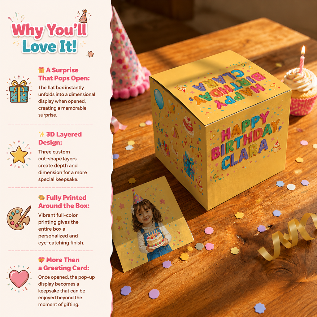 Personalized 50th Birthday Older Latina Man Pop Up Box Card Gift For Dad Grandpa Husband
