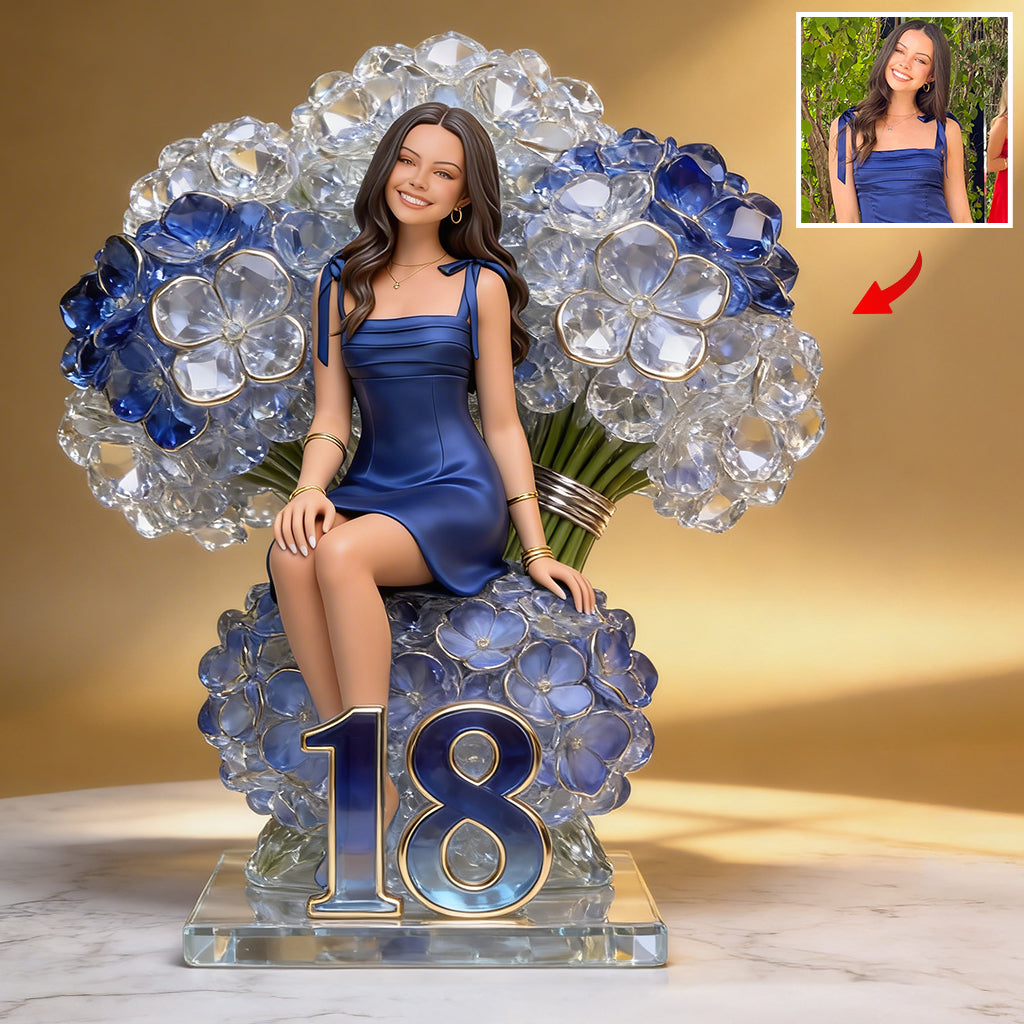 Custom Photo Latino Little Boy Sunflower Acrylic Plaque Birthday Gift for Son Grandson Nephew