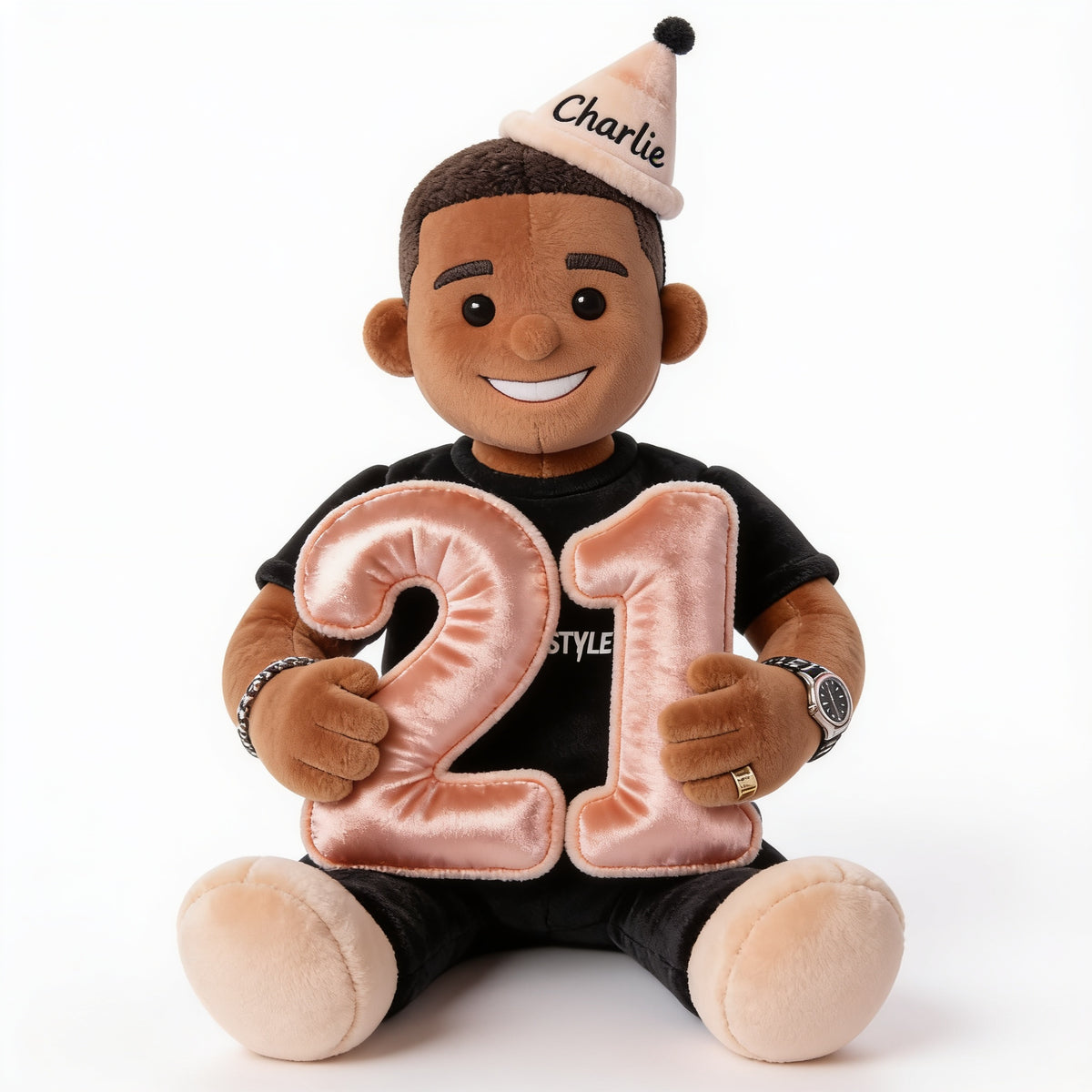 Personalisierte 21. Geburtstagskissen für schwarze Männer, individuelles Geschenk