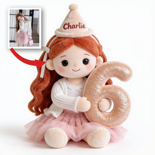 Coussin en Peluche Personnalisé pour Anniversaire Petite Fille Latina