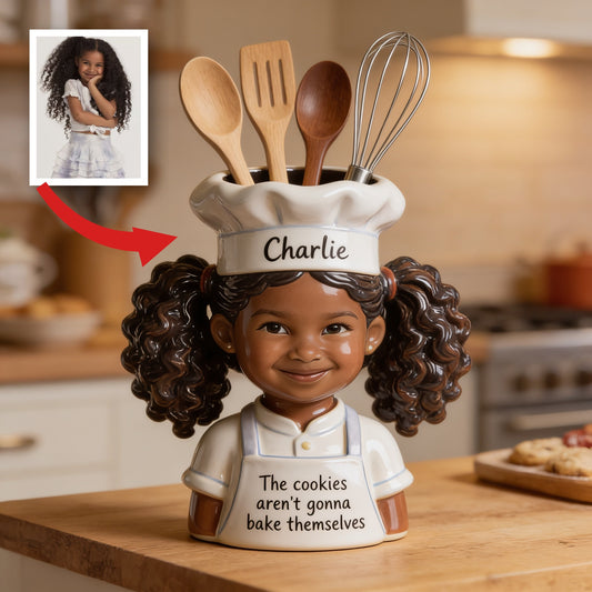 Cadeau de décoration de cuisine en acrylique pour petite fille chef personnalisée