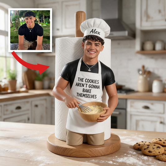 Support à essuie-tout en papier Chef Latino Photo Personnalisé - Cadeau de 21e Anniversaire