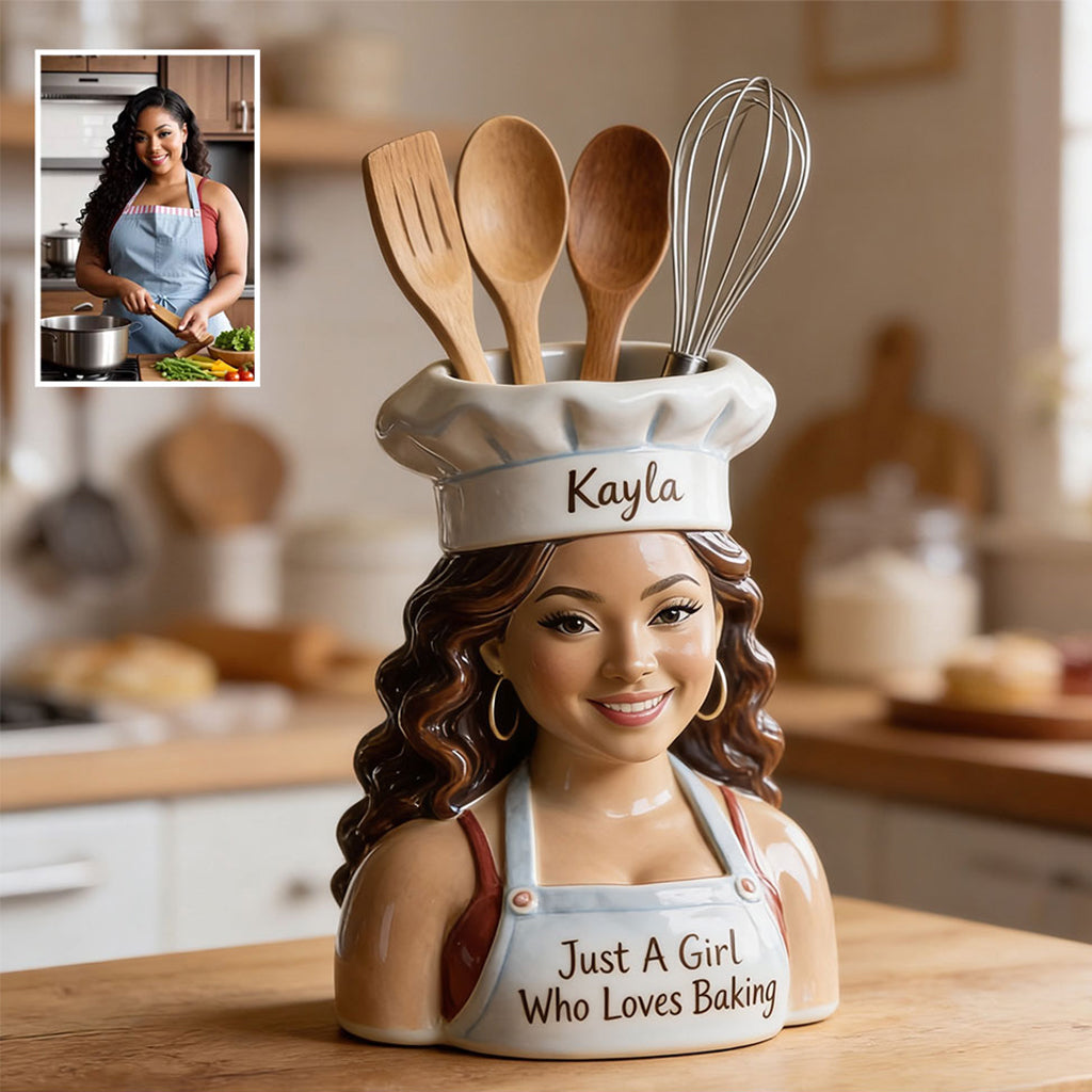 Personalized Little Boy Chef Acrylic Pot Baking Decor Gift for Son Grandson