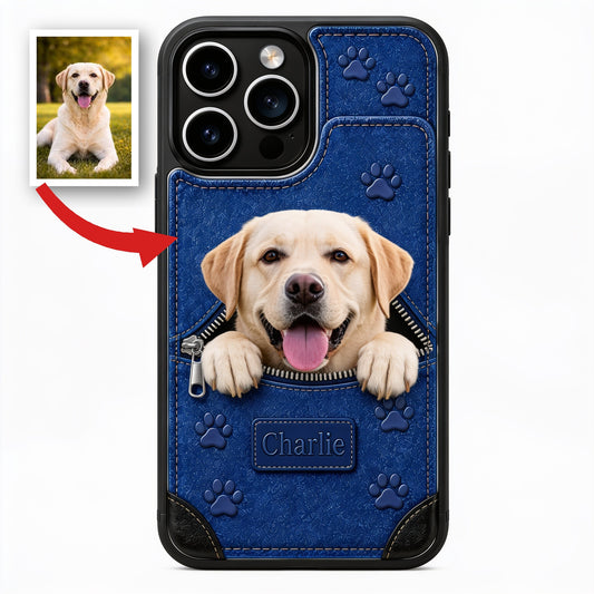 Coque de téléphone portefeuille personnalisée Labrador Retriever crème