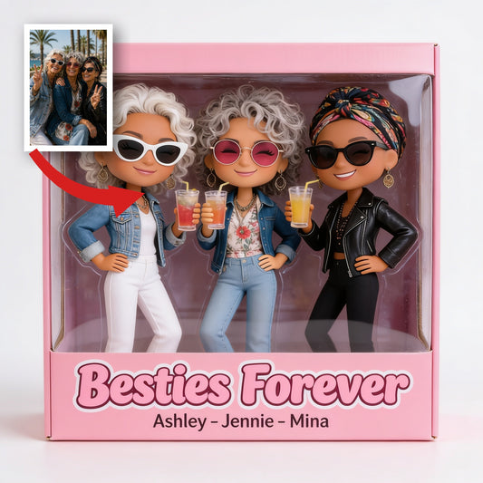 Custom Photo Older Latina Best Friends Shaped Acrylic Plaque Besties Forever Gift