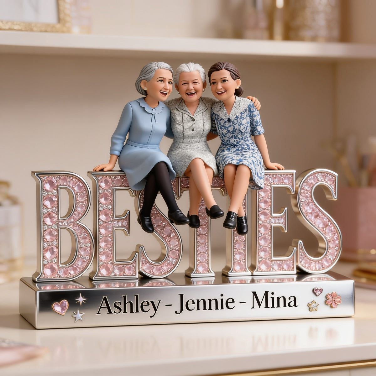 Personalized Older Besties Custom Shaped Acrylic Plaque Best Friend Gift