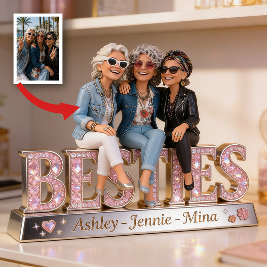 Personalized Older Latina Best Friends Custom Shaped Acrylic Plaque Bestie Gift