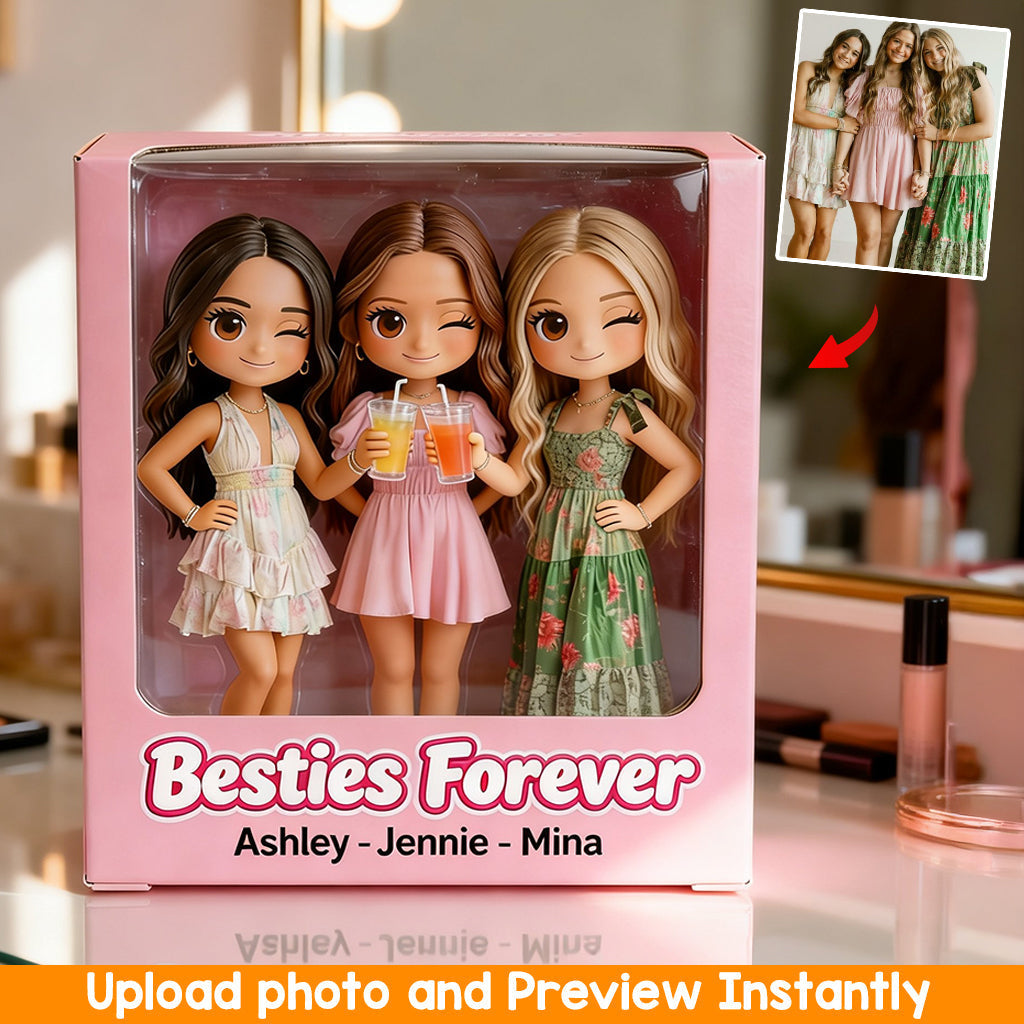 Custom Photo Older Female Best Friends Shaped Acrylic Plaque Besties Forever Gift