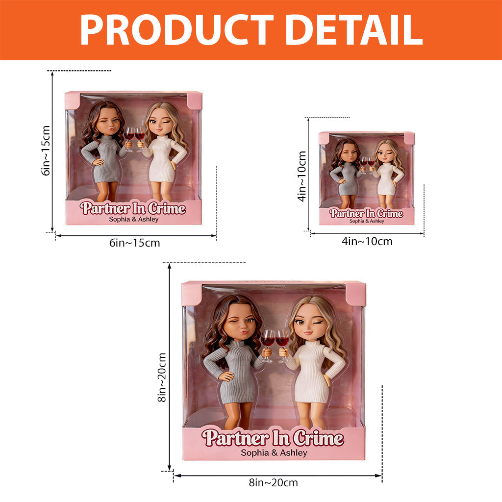 Custom Photo Besties Forever Female Best Friends Shaped Acrylic Plaque Bestie Gift