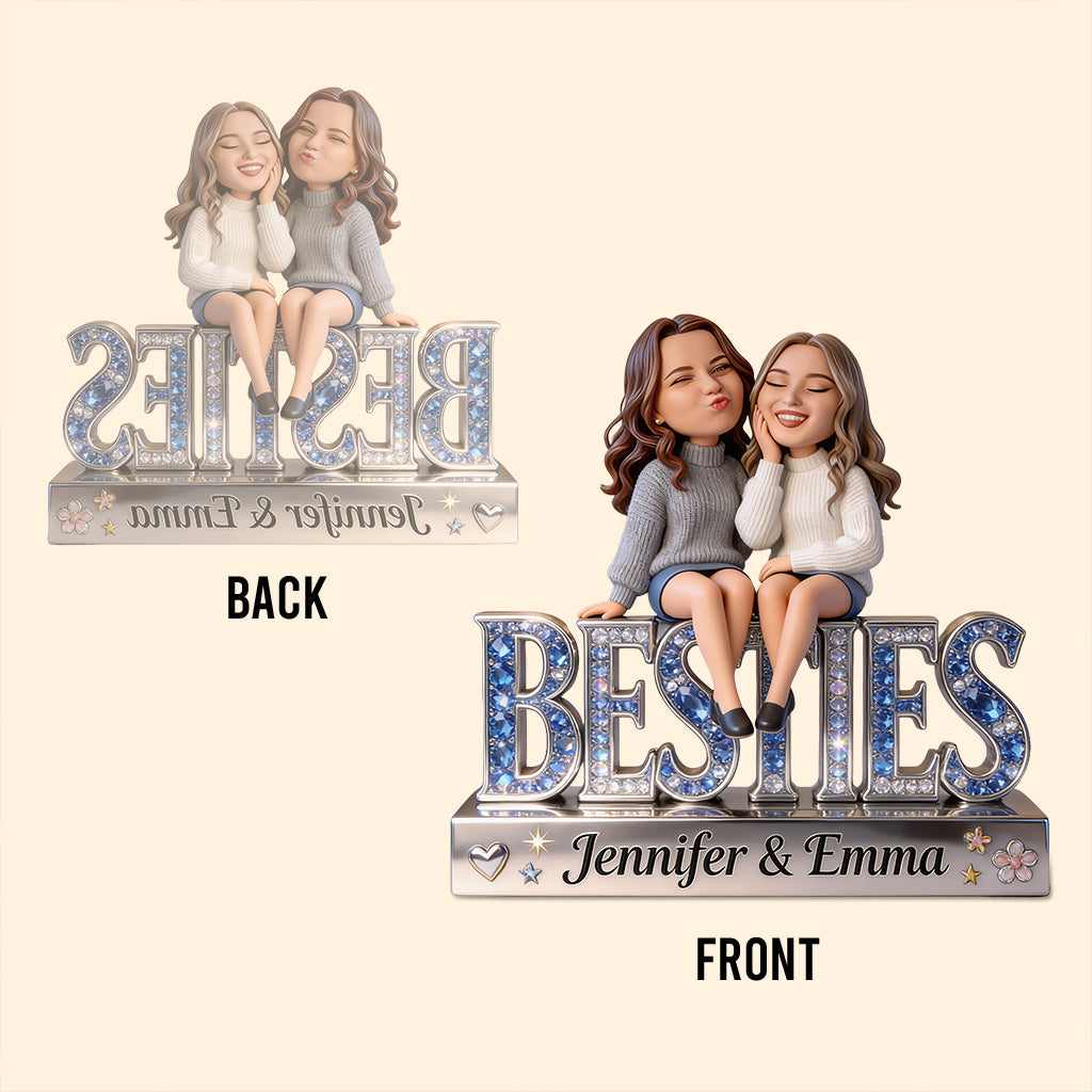 Personalized Black Female Best Friends Custom Shaped Acrylic Plaque Bestie Gift