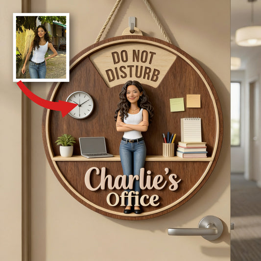 Panneau Personnalisé Femme Latina Bureau Indicateur de Statut Décor de Porte Cadeau
