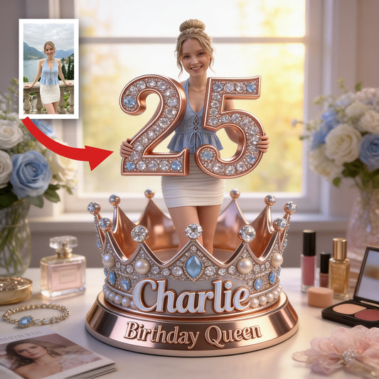 Personalized Birthday Woman Custom Shaped Acrylic Plaque, Birthday Queen Gift