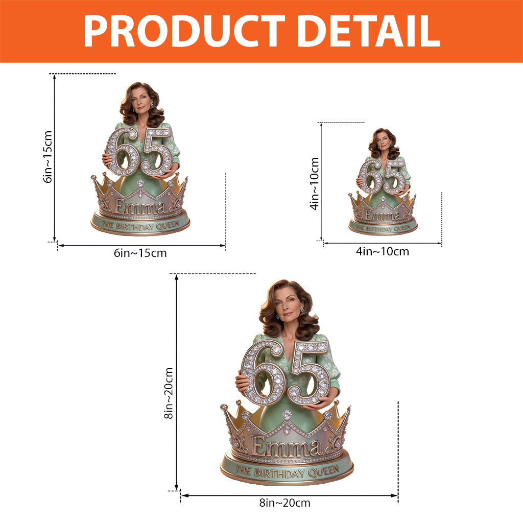 Personalized Birthday Woman Custom Shaped Acrylic Plaque, Birthday Queen Gift