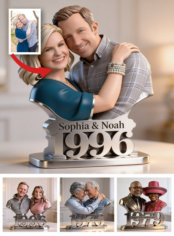 Custom Photo 30th Anniversary 1996 Middle-Aged Couple Acrylic Plaque Keepsake Gift
