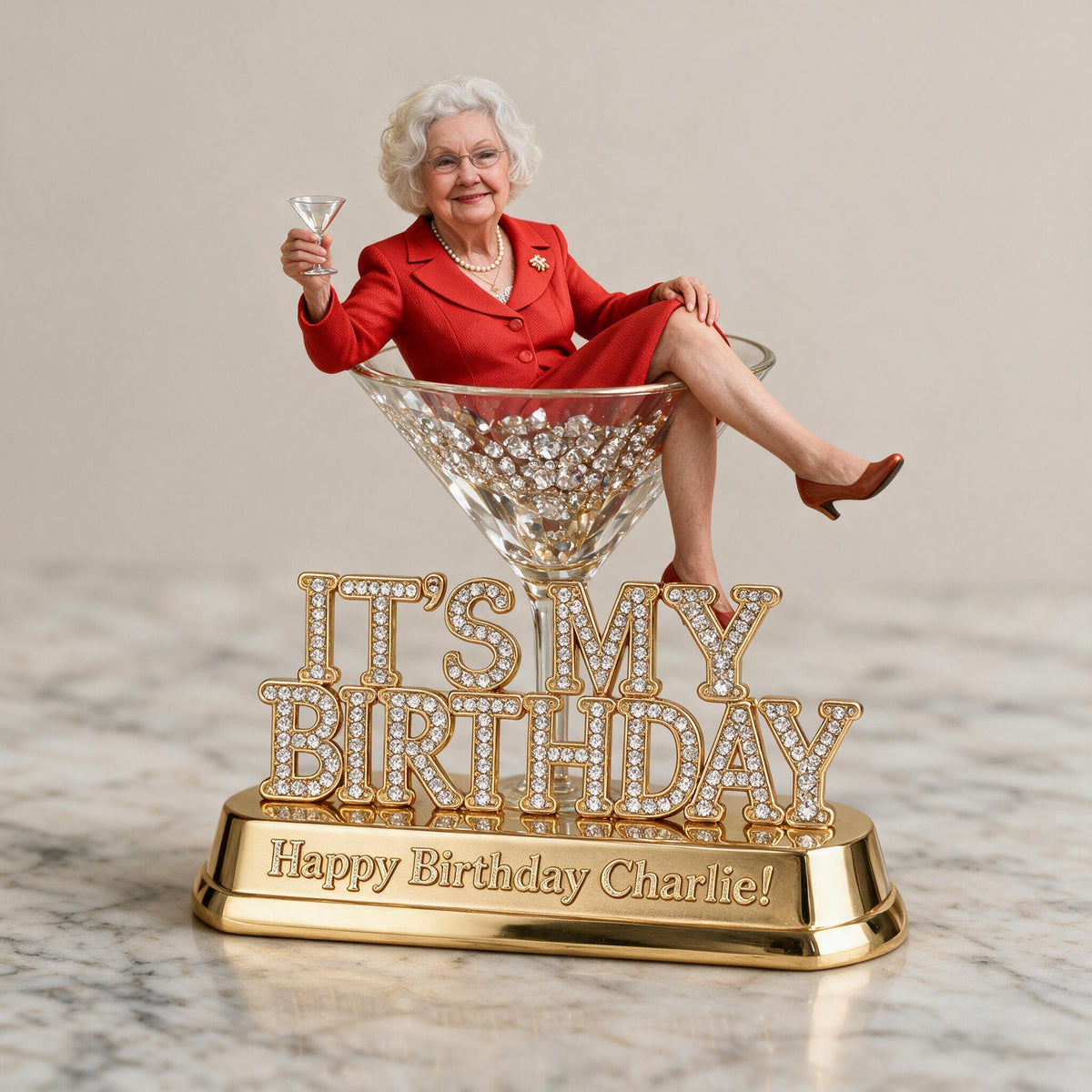 Personalized 70th Birthday Older Woman Acrylic Plaque, Mom Grandma Wife Gift