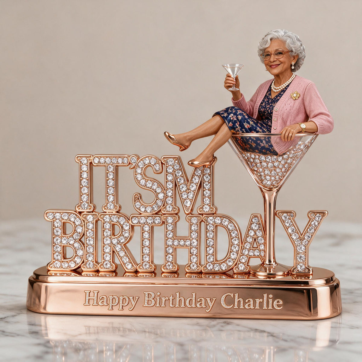Personalized 70th Birthday Older Black Woman Acrylic Plaque Gift for Mom Grandma Wife