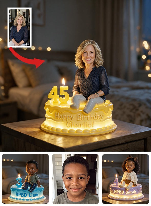 Personalized 50th Birthday Middle-Aged Woman Acrylic LED Night Light Keepsake Gift