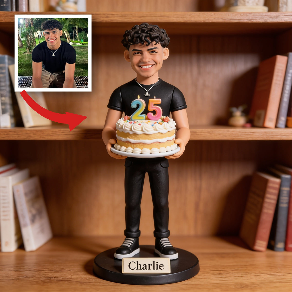 Plaque Acrylique Personnalisée pour 25ème Anniversaire d'un Homme Latino