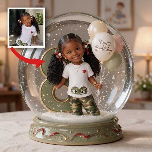 Personalized Birthday Black Little Girl Acrylic Plaque Gift for Daughter Granddaughter Niece