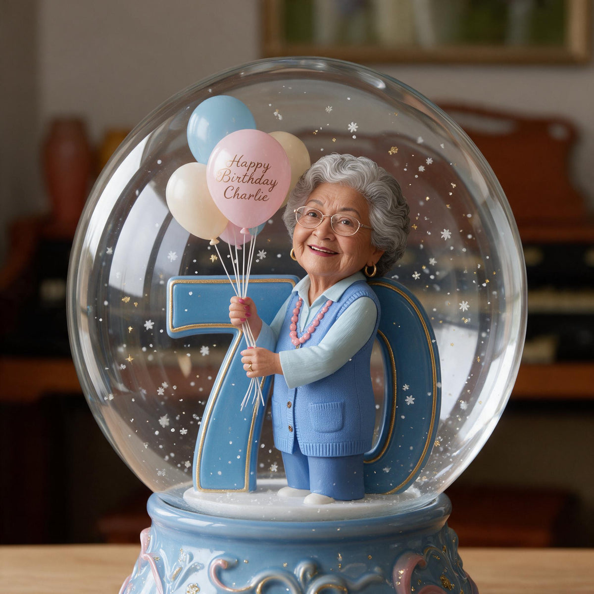Plaque Acrylique Personnalisée pour le 70e Anniversaire d'une Femme Latina