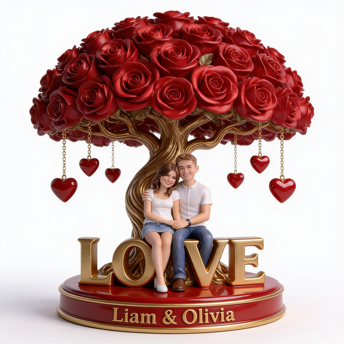 Custom Photo Couple Husband Wife Shaped Acrylic Plaque Romantic Keepsake