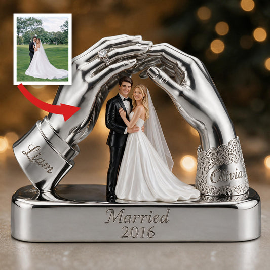 Custom Photo 10th Wedding Anniversary Wedding Couple Acrylic Plaque | 2016 Husband Wife Gift