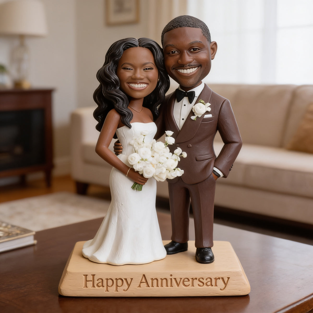 Custom Photo 10th Wedding Anniversary Black Couple 2016 Acrylic Plaque Gift