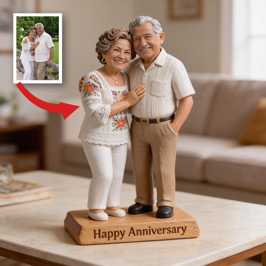 Custom Photo 40th Anniversary Older Latino Couple Acrylic Plaque 1986 Keepsake Gift