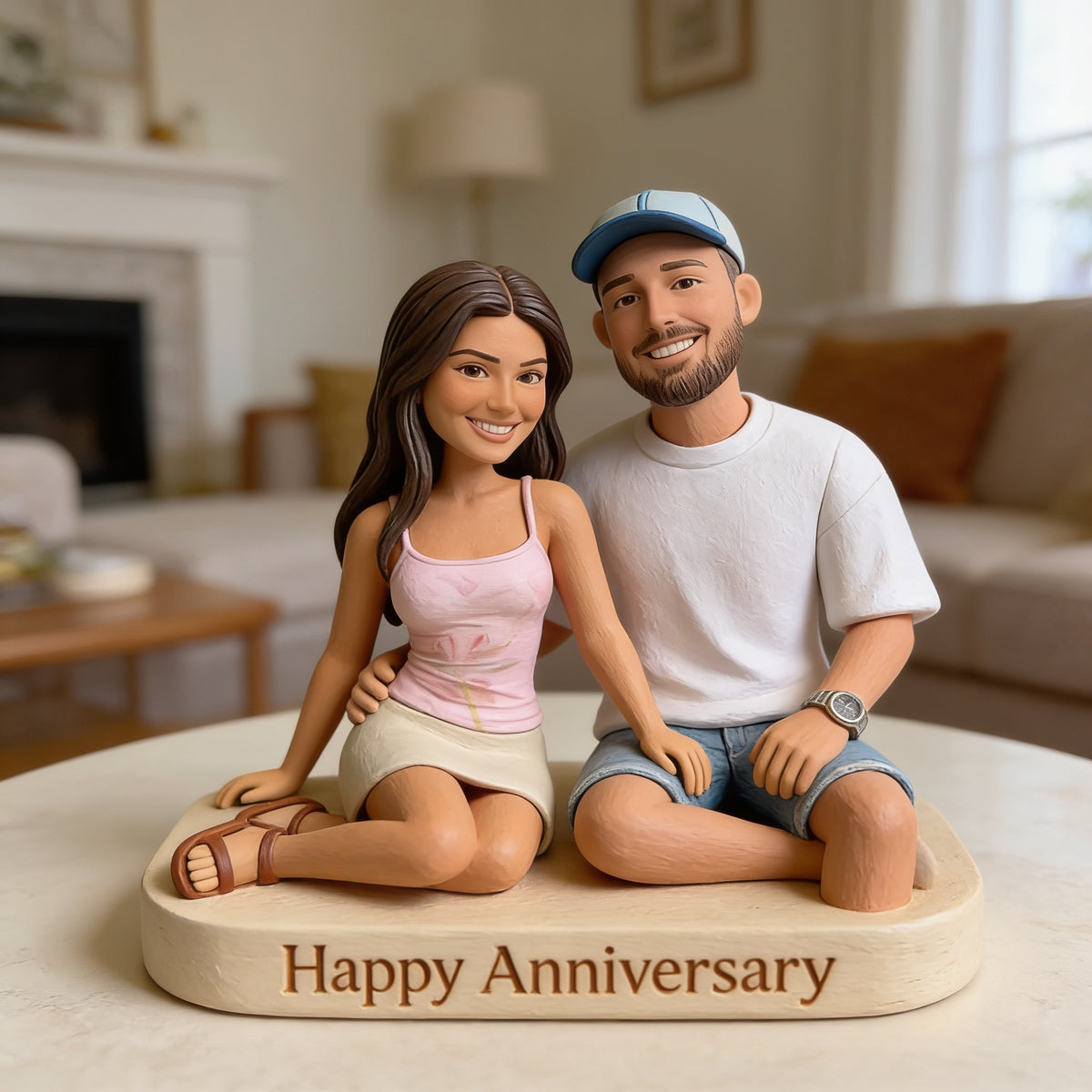 Plaque Acrylique Personnalisée 5ème Anniversaire Couple Latino